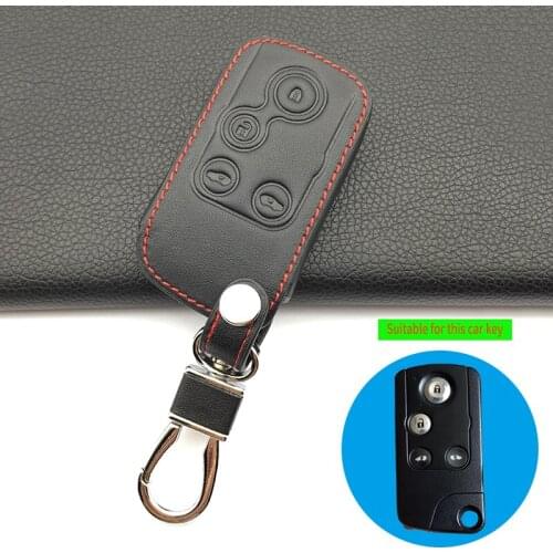 Car Key Case Cover For Honda Elysion 2012 2015 Car Key Bag / Wallet Stand Holder Genuine Leather 4 buttons Remote Keys