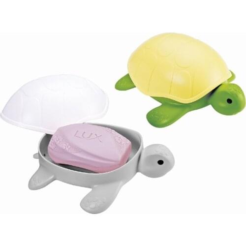 Bathroom Decorative Lovely Turtle Soap Dish Draining Soap Holder Box for Home Kitchen Washroom Bathroom Storage Organization