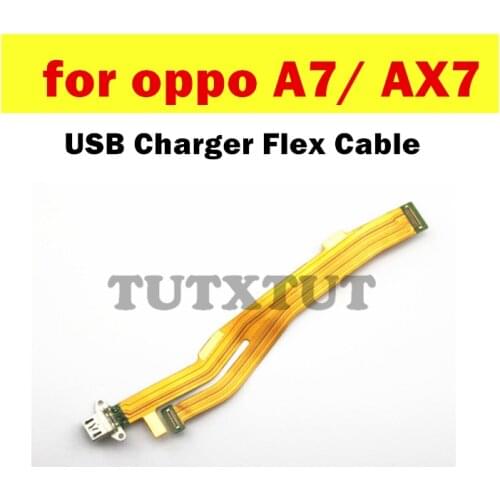 For Oppo A7/ Ax7 USB Charger Dock Connect Earphone Jack Connecting Charging Flex Cable Repair Spare Parts Test