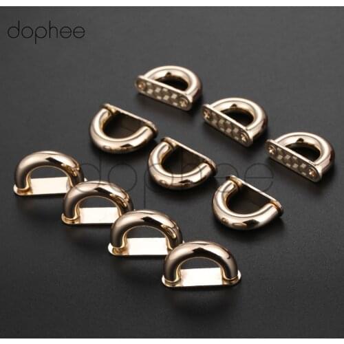 Dophee 10pcs Hardware Accessories bridge connector metals hanger u ring for DIY bags project connector arch bridge