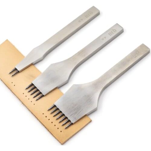 High Quality Leather Hole Punch Die Steel Chisel Round Pricking Iron Sharp Leather Punching Tool Polished-3.0/4.0/5.0mm