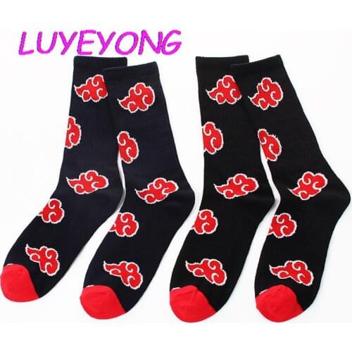 Hipster Contrast Color Black Women Man Clouds Fashion Sock Streetwear Cool Ninja Cartoon Unisex Cosplay Socks 2021