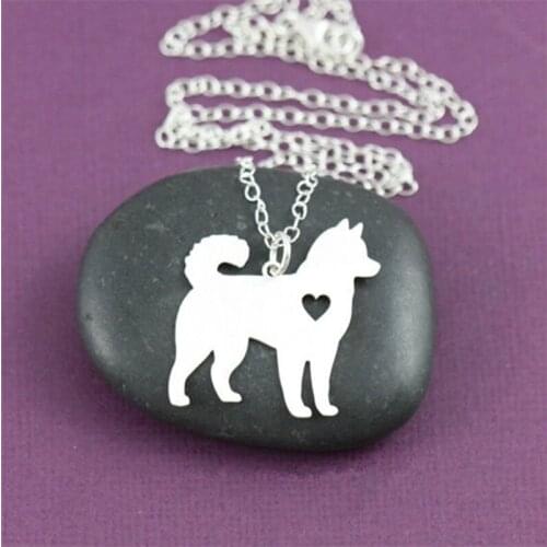 Huskie Pendant Dog Necklace Jewelry Husky Necklace Siberian Alaskan Malamute Akita Custom Dog Necklace Family Pet