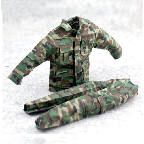 1/6 Scale Jungle Camouflage Combat Uniforms Clothes suit For 12inch Male Action Figure
