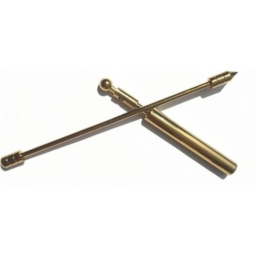 Brass Arrival dragon-finding ruler energy probe Solid Copper Dowsing Rods with Handles Beautifully Crafted Divining Rods