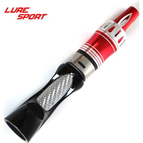 LureSport 2 sets XCG Reel seat Aluminum Red Cap AluminumNut Carbon Tube Reel Seat Rod Building Component Repair DIY Accessory