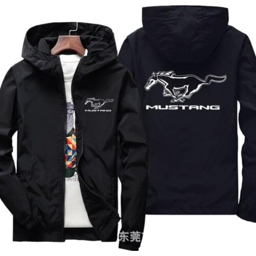 2020 Motorcycle Jacket Windproof for MUSTANG logo Jacket Mobike Riding Hooded Suit Windbreaker Sweatshirts Racing zipper Coat
