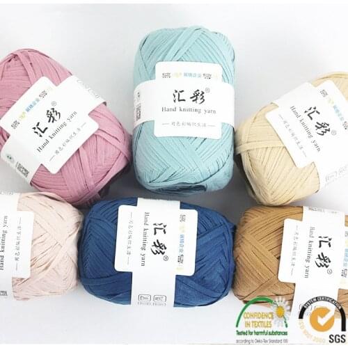Mylb 1ball=50G Straw Yarn paper Crochet Yarn For DIY Knitting Summer Straw Handbags Hat Baskets Material Hand Knitting Yarn