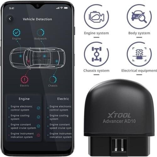 New XTOOL AD10 OBD2 Diagnostic Scanner Bluetooth-compatible ELM327 Read Work Car fault scanning detection diagnostic instrument