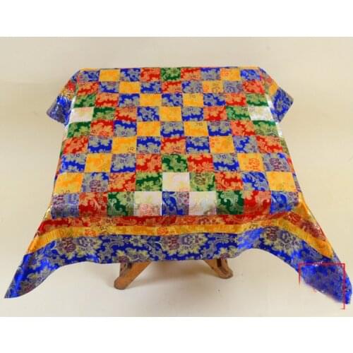 Wholesale Buddhist supply Tibet ethnic family home Buddhism Temple Auspicious Embroidery Altar Table cloth cover Deco