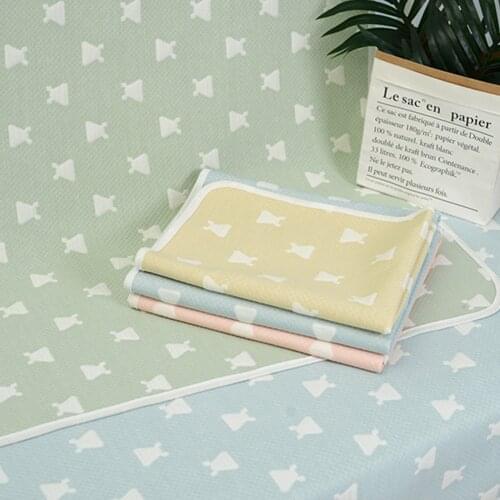 Childrens Diaper Pad Baby Diaper Pad Waterproof Sheet Baby Washable Gauze Breathable Diaper Pad 50*70cm Yellow