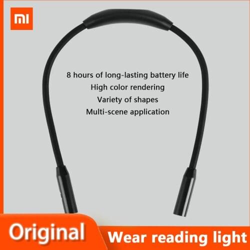 Xiaomi OPPLE Wear Hangable Reading Lamp Portable LED USB Lightweight Book Light Variable Shape Soft Silicone Night Light For Rea