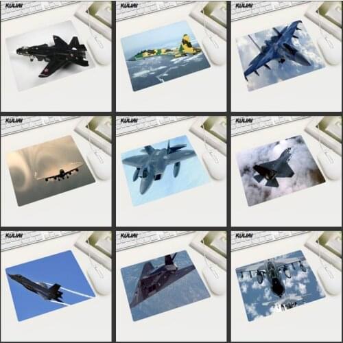 XGZ F117 X35 F22 Various Aircraft Cool Mouse Pad Rubber Rectangle Durable 22x18 Home Computer Laptop Pc Gaming Lol Mouse Pads