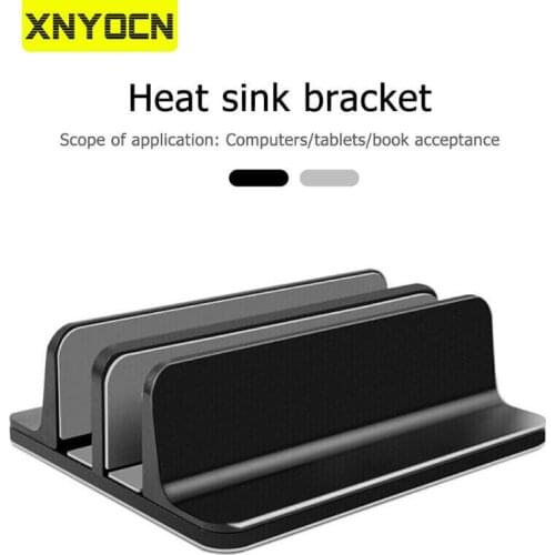 Xnyocn Adjustable Vertical Laptop Tablet Stand Bookshelf Suporte Aluminum Alloy Bracket Dual Notebook PC Desk Holder Support