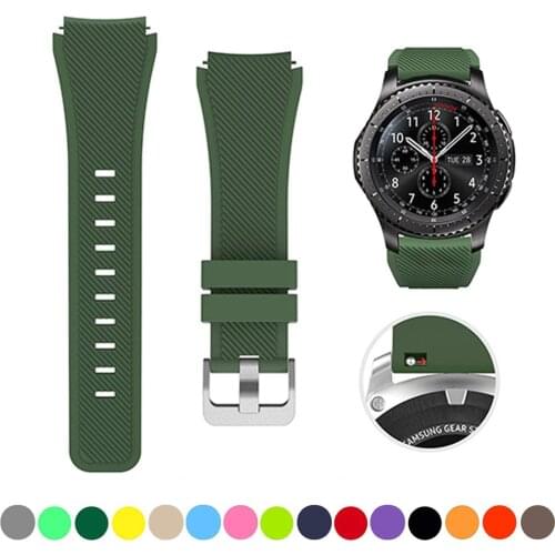 22mm silicone band for Samsung galaxy watch active 2 44mm Sports Watch Strap Galaxy Watch 46mm/Gear S3 Frontier/Huawei GT2correa
