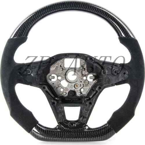 Customized design Carbon Fiber with Alcanrata For Volkswagen Golf GTI/R MK8 Steering Wheel