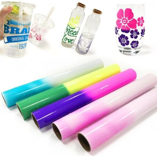 30.5x20cm Color Cool-Changing Self-Adhesive Vinyl Cold Discoloration For Cold Drink Advertising Decoration Making Sign Pattern