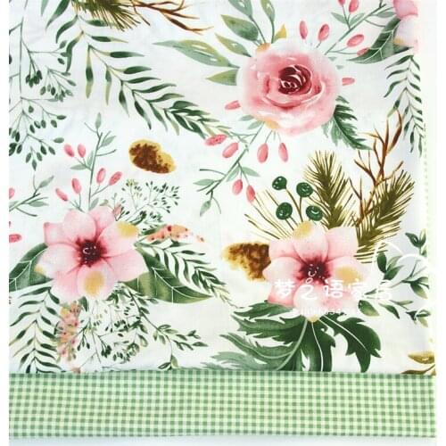 Diy Sewing Craft Quilting Fat Quarters Material For Baby Dress Tissus Tecido Flower Cotton Fabric,Patchwork Cloth,Printed Cloth