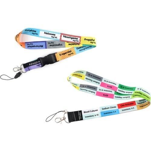 J2534 Cartoon Doctor Nurse Medical Order of Blood Draw Lanyard Gift for Nursing Clinicals And Student