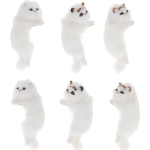 Cute Plush Cat Art Ornaments Home TV Hanging Simulation Cat Home Crafts