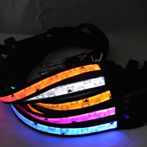 LED Luminous Pet Supplies Flash Hand Holding Rope Luminous Dog Chain Dog Walking Sling