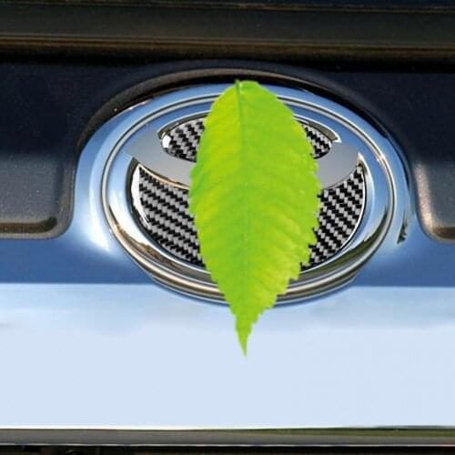 Heat-resistant Compact Black Carbon Fiber Front Logo Cover Sticker for Toyota 4Runner 2010-2020