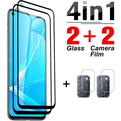 4-in-1 Cover Tempered Glass On The For Oppo A52F Screen Protector For Oppo A72 4G A72 5G A92 Reno 4F Phone Camera Protector Lens