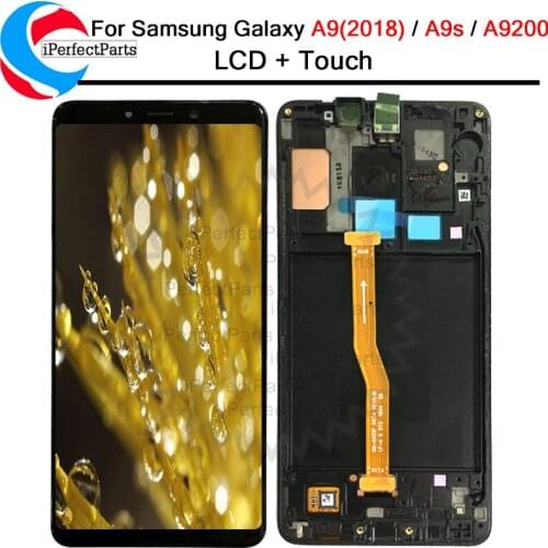6.3''For Samsung Galaxy A9 2018 LCD A9s A9 Star Pro LCD Display with frame Touch Screen Digitizer Assembly for Samsung a9200 lcd