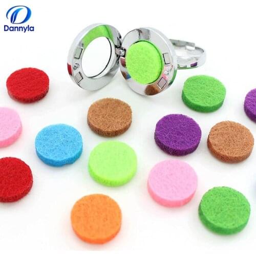 100pcs/lot Colorful 12.5mm Aromatherapy Pads Fit For 20mm Perfume Diffuser Locket Jewlry LSPA05