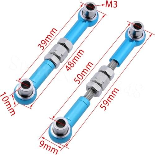 2pcs/lot HSP 122017 RC 02157B Aluminum Linkages Upgrade Parts 1:10 On Road Car CNC 94122 XSTR POWER Himoto Red Cat