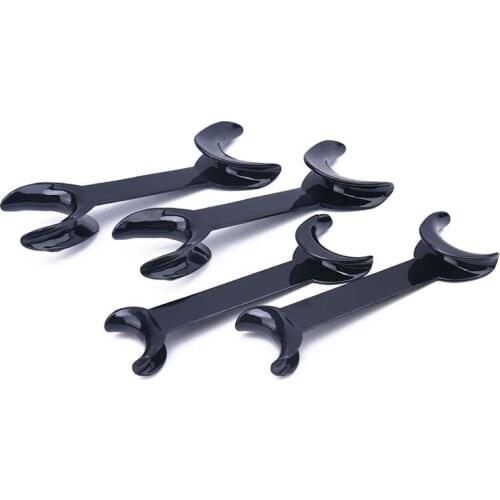 4 PCS Double Head Orthodontic Teeth Mouth Opener Black Dental Tool T-Shape Intraoral Cheek Lip Retractor Opener