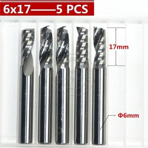 5PCS-6mm*17mm,Freeshipping,CNC wood tools,carbide End Mill,woodworking insert router bit,Tungsten milling cutter,MDF,PVC,Acrylic