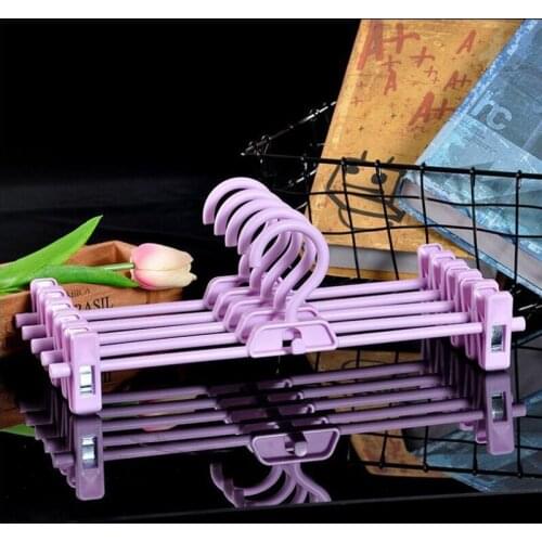 5pcs Trouser Hangers Adjustment Plastic Grip Skirt Pants Non-Slip Strong Clothes Hanger Drying Rack