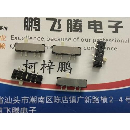 5PCS/lot U.S. E-SWITCH EG1380A micro patch toggle switch 4 feet 3 gears horizontal side slide switch