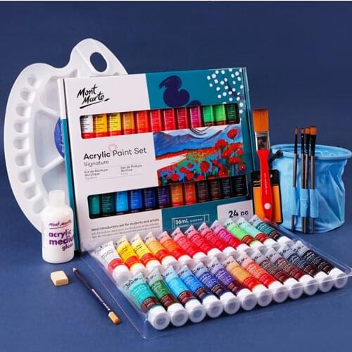 Mont Marte 48 Colors Professional Acrylic Paints 36ml Tubes Drawing Painting Pigment Hand-painted Wall Paint For Artist DIY