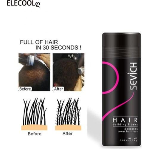 ELECOOL Hair Building Fiber Applicator Spray Instant Salon Hair Treatmen Keratin Powders Hair Regrowth Fiber Thickening 10 color
