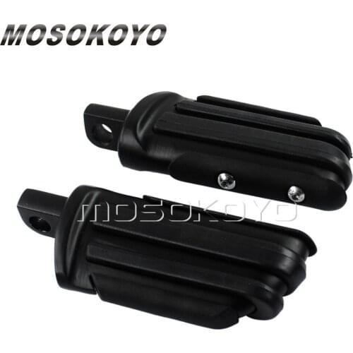 Black Motorcycle Highway Footpeg Footrests Male-Mount Driver Peg for Harley Dyna Touring Suzuki Honda