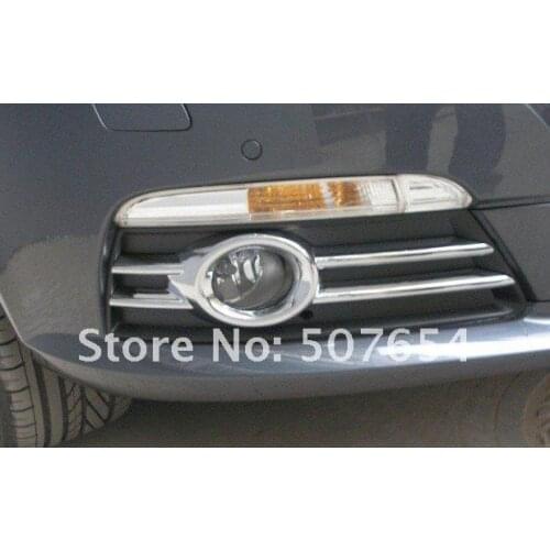 Higher star ABS Chrome 2pcs car Front Fog lamp decoration cover/front fog light trim for Volkswagen CC 2010-2012