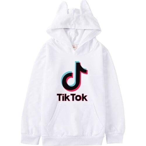 TIK TOK Childrens Hoodie clothing spring and autumn long-sleeved cartoon casual boys and girls good-looking hoodies