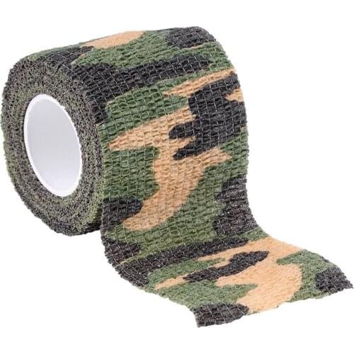 Elastic Camouflage Waterproof Outdoor Hunt Camping Stealth Camo Wrap Tape Military Airsoft Paintball Stretch Bandage