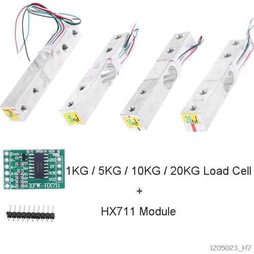 Load Cell 1kg/5kg/10/kg/20kg Weight Sensor Electronic Kitchen Scale + HX711 AD Weighing Module for Arduino