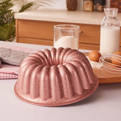Cake Mold Baking Kitchen Accessories Bakeware Thermoad Aluminum Casting Granite Tart Cake Decoration Tools Gadget 24 Cm