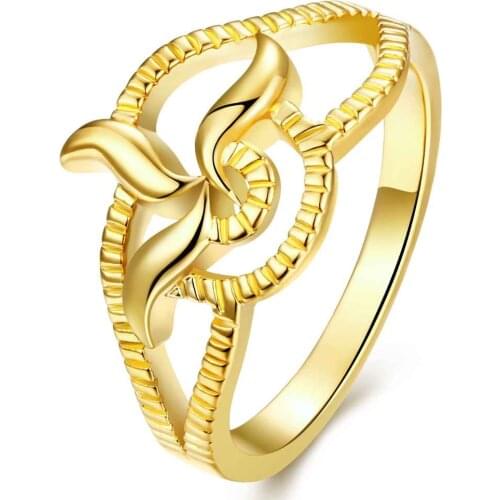 Hot sell Lose Money Promotions! jewelry Gold Plating wedding rings Flower-shaped hollow anel feminino jewelry accessories