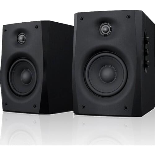 HIVID1010-ivb Swans Powered 2.0 Bookshelf Speaker 2-way 4th-order Vented 4 Midbass Driver 0.8 Dome Tweeter Power 10-50w