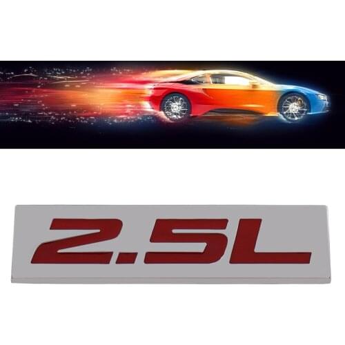Chrome Red 2.5L 2.5 L Engine for Fender Trunk Lid Emblem Decal Badge Sticker