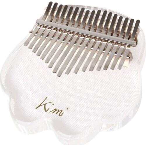 KIMI Kalimba 17 Key Thumb Piano Crystal Clear Mbira for Music Lover w/ Case