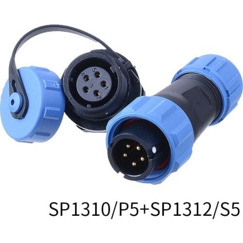 LEIFU SP13 M12 IP68 Waterproof Connector 2 3 4 5 6 7 9 Pin Electrical Power Quick Nut Aviation Plug Sokcet Male Female Adapter