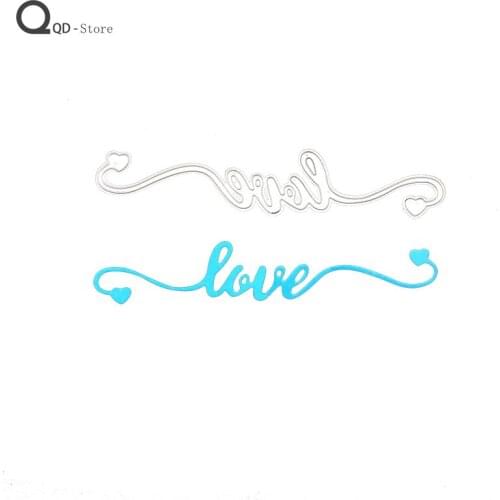 Scrapbook Metal Cutting Dies Childrens Educational Love Text DIY Card Make Mould Model Craft Decoration New 2021 Handmade Tools