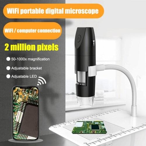 Multifunctional Wireless Digital Microscope 1000X High Definition USB 8 Adjustable LED Electron Micro Scope Camera PUO88