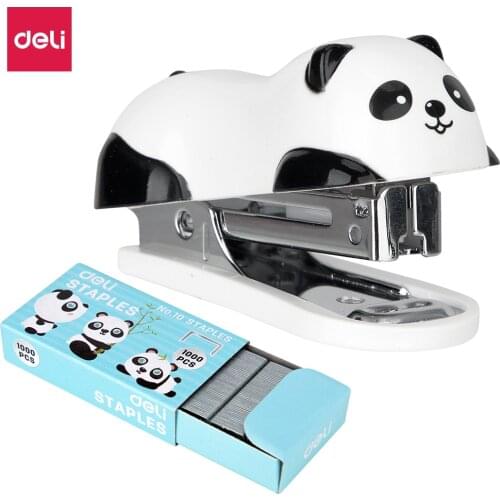 DELI Various Mini Stapler deli 0453 1 Set with 1 box staples cute stapler stationery office supply School accessories